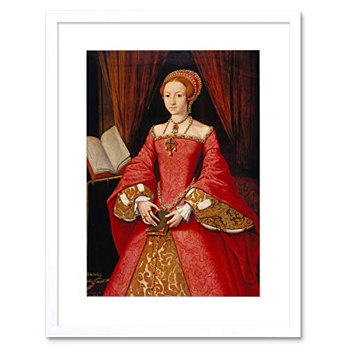 Wee Blue Coo LTD PAINTING SCROTS (ATTR.) PRINCESS ELIZABETH TUDOR FRAMED ART PRINT F12X11548 von Wee Blue Coo