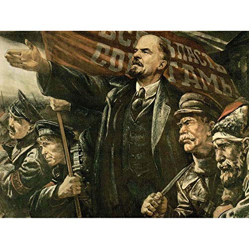 Wee Blue Coo Lenin October Soviet USSR Communism Revolution Art Print Poster Wall Decor Kunstdruck Poster Wand-Dekor-12X16 Zoll von Wee Blue Coo