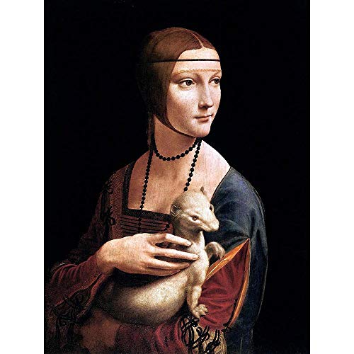 Wee Blue Coo Leonardo Di Ser Piero Da Vinci Lady Ermine Cecilia Gallerani Art Print Poster Wall Decor Kunstdruck Poster Wand-Dekor-12X16 Zoll von Wee Blue Coo