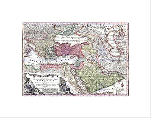 Wee Blue Coo MAP ANTIQUE SEUTTER TURKEY OTTOMAN EMPIRE PERSIA ARABIA FRAMED PRINT B12X7093 Wee Blue Coo MAP ANTIQUE SEUTTER TURKEY OTTOMAN EMPIRE PERSIA ARABIA FRAMED PRINT B12X7093 von Wee Blue Coo