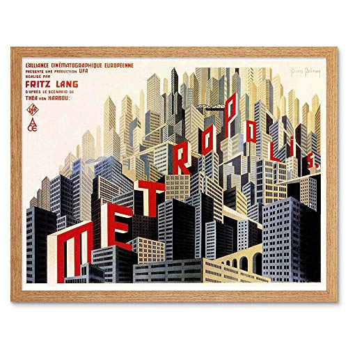 Wee Blue Coo Movie Film Metropolis Sci Fi Drama Class Study City Art Print Framed Poster Wall Decor Kunstdruck Poster Wand-Dekor-12X16 Zoll von Wee Blue Coo