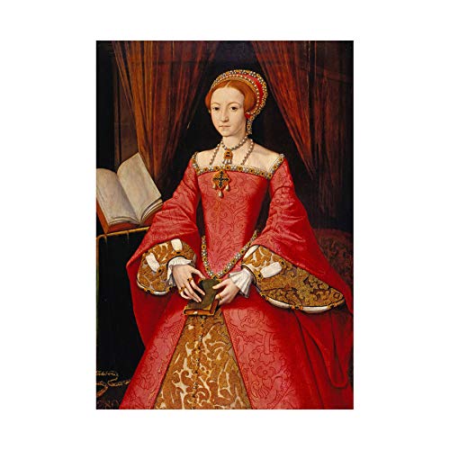 Wee Blue Coo PAINTING SCROTS (ATTR.) PRINCESS ELIZABETH TUDOR FRAMED ART PRINT F12X11548 von Wee Blue Coo