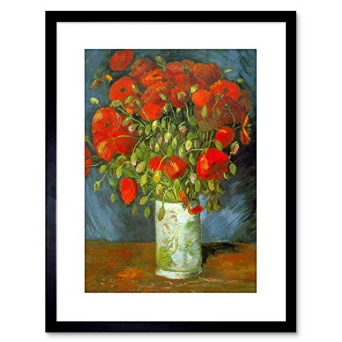 Wee Blue Coo PAINTING VAN GOGH VASE RED POPPIES FRAMED PICTURE ART PRINT F97X9169 von Wee Blue Coo