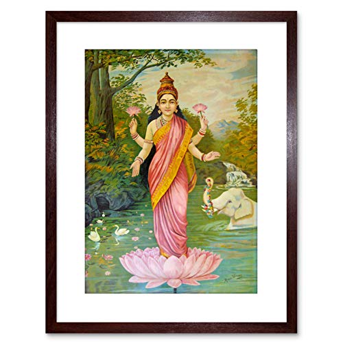 Wee Blue Coo PAINTING VARMA GODDESS LAKSHMI 9x7 FRAMED ART PRINT F97X12882 von Wee Blue Coo