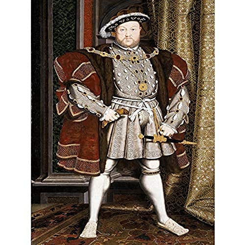 Wee Blue Coo Painting Antique Holbein Junior Henry Tudor VIII King England Art Large Art Print Poster Wall Decor 18x24 inch von Wee Blue Coo