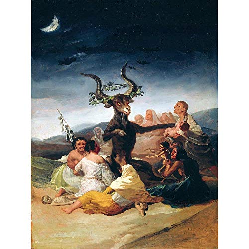 Wee Blue Coo Painting Fantasy Landscape Goya Witches Sabbath Art Print Poster Wall Decor Kunstdruck Poster Wand-Dekor-12X16 Zoll Wee Blue Coo Painting Fantasy Landscape Goya Witches Sabbath Art Print Poster Wall Decor Kunstdruck Poster Wand-Dekor-12X16 Zoll von Wee Blue Coo