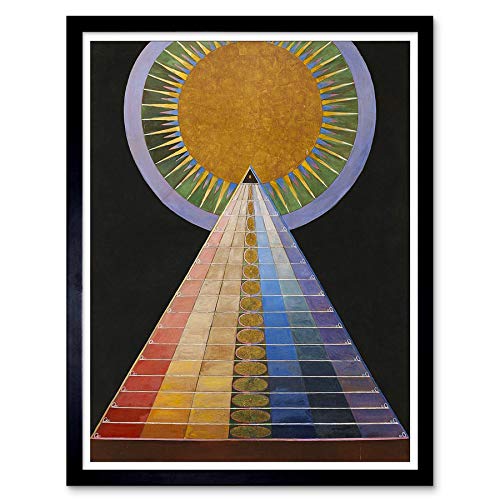 Wee Blue Coo Painting Hilma Af Klint 1907 Altarpiece No 1 Group Art Print Framed Poster Wall Decor Kunstdruck Poster Wand-Dekor-12X16 Zoll von Wee Blue Coo