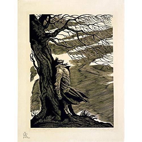 Paintings Heathcliff Wuthering Heights Bronte Black White Art Print Poster Wall Decor Kunstdruck Poster Wand-Dekor-12X16 Zoll von Wee Blue Coo