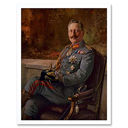 Wee Blue Coo Paintings Portrait Kaiser Wilhelm Ii German Emperor Art Print Framed Poster Wall Decor Kunstdruck Poster Wand-Dekor-12X16 Zoll von Wee Blue Coo