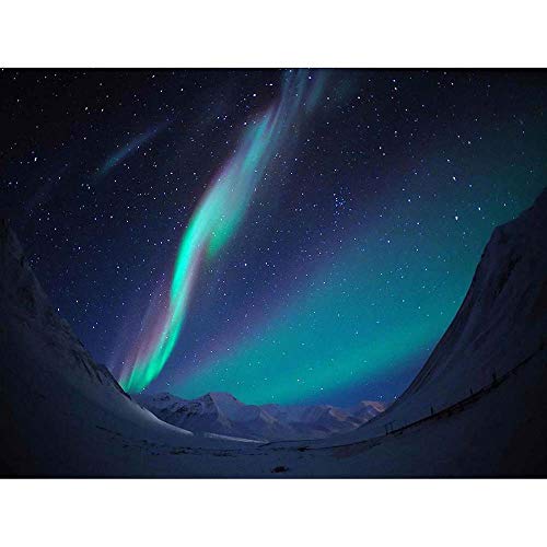 Wee Blue Coo Photography Landscape Winter Aurora Borealis Northern Lights Art Print Poster Wall Decor 12X16 Inch von Wee Blue Coo