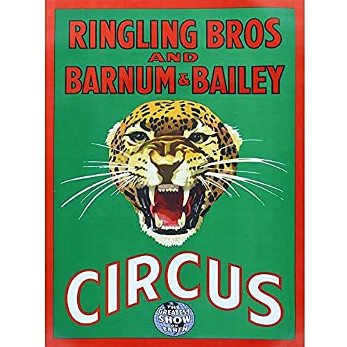 Wee Blue Coo Ringling Bros Barnum Bailey Circus Jaguar Unframed Wall Art Print Poster Home Decor Premium Zirkus Wand Zuhause Deko von Wee Blue Coo
