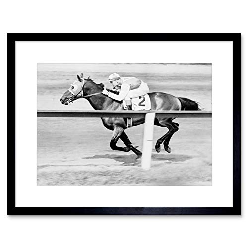 Wee Blue Coo SPORT POLLARD JOCKEY SEABISCUIT YONKERS EMPIRE CITY RACE FRAMED PRINT B12X11276 von Wee Blue Coo