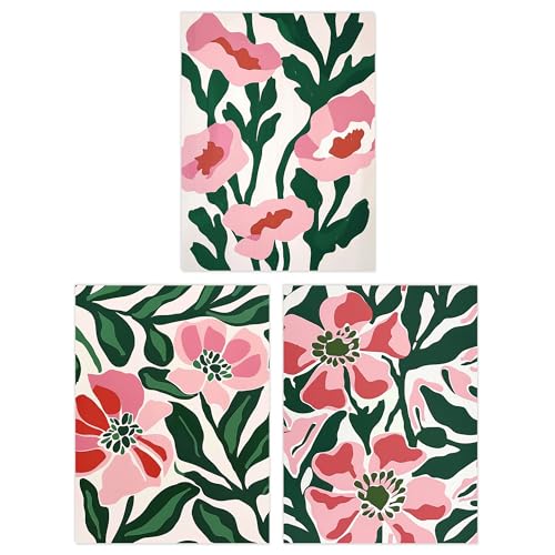 Wee Blue Coo Set of 3 Prints Pink Poppy Flowers Floral Retro Boho Living Room Poster Wall Art 12X16 Wee Blue Coo Set of 3 Prints Pink Poppy Flowers Floral Retro Boho Living Room Poster Wall Art 12X16 von Wee Blue Coo