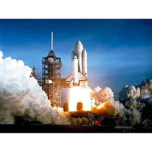 Wee Blue Coo Space 1981 Shuttle Launch Number One Columbia Nasa Art Print Poster Wall Decor Kunstdruck Poster Wand-Dekor-12X16 Zoll von Wee Blue Coo