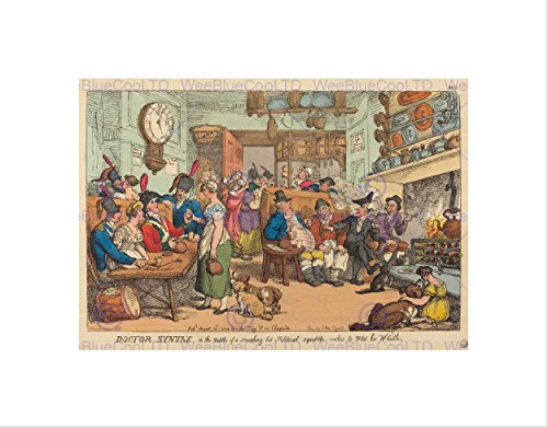 THOMAS ROWLANDSON BRITISH DOCTOR SYNTAX SMOKING HOT WHISTLE ART PRINT B12X5431 von Wee Blue Coo