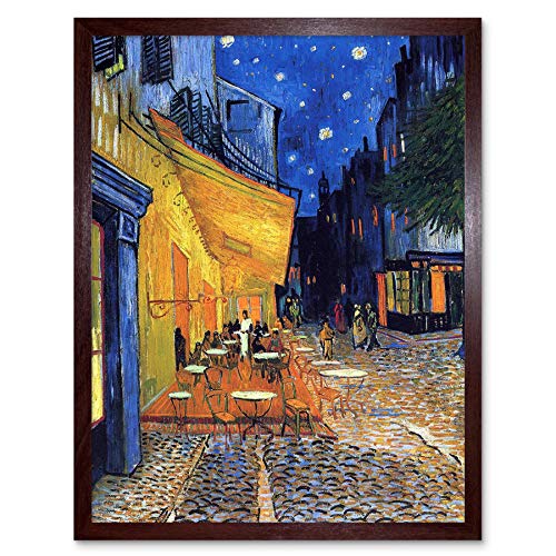 Wee Blue Coo Vincent Van Gogh Cafe Terrace Place Du Forum Arles 1888 Art Print Framed Poster Wall Decor Kunstdruck Poster Wand-Dekor-12X16 Zoll von Wee Blue Coo