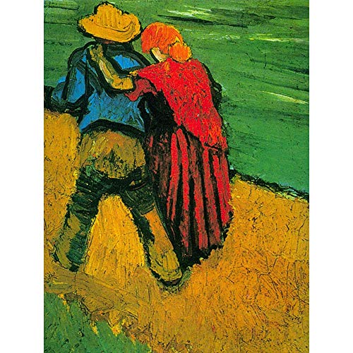 Wee Blue Coo Vincent Van Gogh Two Lovers Old Master Painting Art Print Poster Wall Decor Kunstdruck Poster Wand-Dekor-12X16 Zoll von Wee Blue Coo