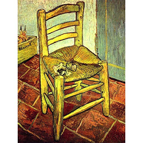 Wee Blue Coo Vincent Van Gogh Vincent's Chair With Pipe Old Master Painting Art Print Poster Wall Decor Kunstdruck Poster Wand-Dekor-12X16 Zoll von Wee Blue Coo