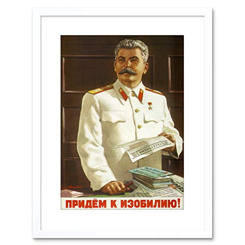 The Art Stop VINTAGE AD POLITICAL STALIN SOVIET USSR COMMUNISM FRAMED PRINT F97X5948 von Wee Blue Coo