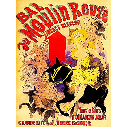 Wee Blue Coo Vintage Advert Moulin Rouge Dancers Art Print Poster Wall Decor Kunstdruck Poster Wand-Dekor-12X16 Zoll von Wee Blue Coo