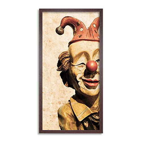 Wee Blue Coo Vintage Circus Clown Doll Model Long Panel Framed Wall Art Print Jahrgang Zirkus Mauer von Wee Blue Coo
