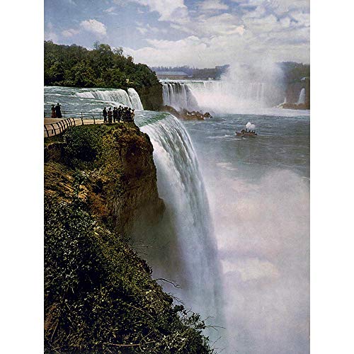 Wee Blue Coo Vintage Niagara Falls Waterfall New York USA Canada Art Print Poster Wall Decor Kunstdruck Poster Wand-Dekor-12X16 Zoll von Wee Blue Coo