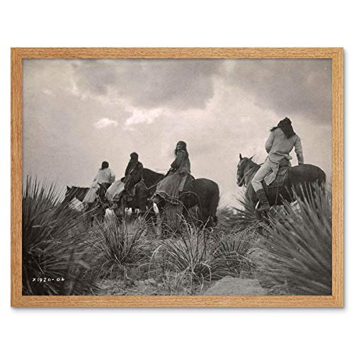 Wee Blue Coo Vintage Portrait Apache Native American Storm Cloud Art Print Framed Poster Wall Decor Kunstdruck Poster Wand-Dekor-12X16 Zoll von Wee Blue Coo