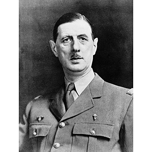 Wee Blue Coo Vintage President War Général Gaulle French Portrait Art Print Poster Wall Decor Kunstdruck Poster Wand-Dekor-12X16 Zoll Wee Blue Coo Vintage President War Général Gaulle French Portrait Art Print Poster Wall Decor Kunstdruck Poster Wand-Dekor-12X16 Zoll von Wee Blue Coo