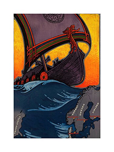 The Art Stop TRAVEL Tourism Transport Viking Longboat Scandinavia USA Framed Print F12X7184 von The Art Stop