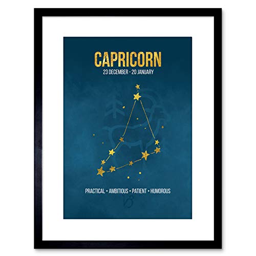 Wee Blue Coo ZODIAC STAR SIGN BIRTHDAY ASTROLOGY BLUE CAPRICORN FRAMED ART PRINT F97X13493 Wee Blue Coo ZODIAC STAR SIGN BIRTHDAY ASTROLOGY BLUE CAPRICORN FRAMED ART PRINT F97X13493 von Wee Blue Coo