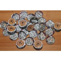 Miniatur Geocache Glas Steine - Bibel-Schrift Vintage-Look/Christian Geocacher von Weebledogs
