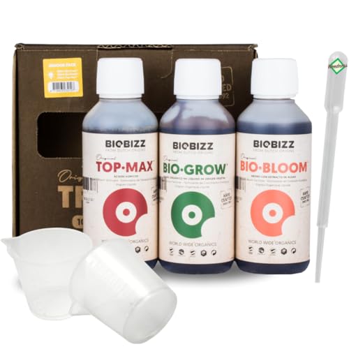 BioBizz Dünger Set 3-Teiliges Indoor Try Pack - Naturdünger Bio Dünger Grow Starters Pack Orchideen Blaukorn von Weedness