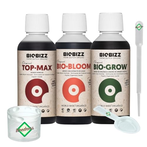 Weedness BioBizz Dünger Set 3-Teiliges Indoor Try Pack - Grow Anbau Indoor Outdoor Naturdünger Bio Starter Orchideen Zimmerpflanzen von Weedness