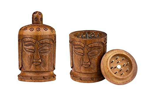 Weedness Buddha Holz Grinder aus Ebenholz handgefertigt - Cruncher Crusher Wood Mini klein Crunsher Zubehör Kräutermühle Set Gewürzmühle Weedness Buddha Holz Grinder aus Ebenholz handgefertigt - Cruncher Crusher Wood Mini klein Crunsher Zubehör Kräutermühle Set Gewürzmühle von Weedness
