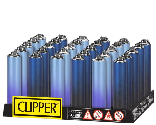 Clipper Metall Cover Micro Blue Gradient Case – Limited Gas Bong Feuerzeug Pfeifen Einweg Pfeife Metall Box von Weedness