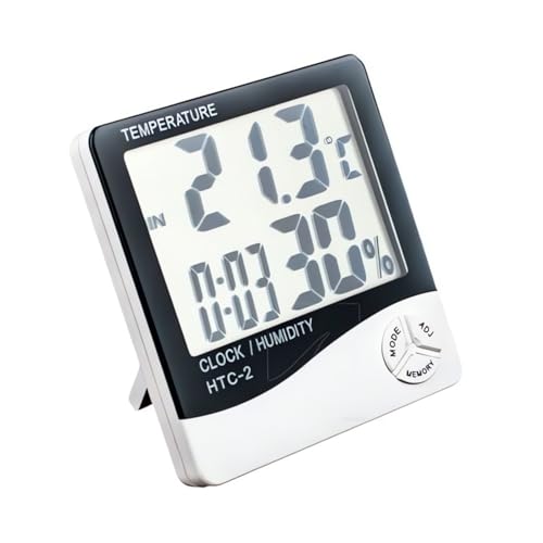 Weedness Digitales Hygrometer - Thermometer mit Temperatur & Luftfeuchtigkeit Raumklimakontrolle Raumluftüberwachung von Weedness