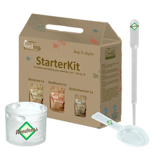Weedness Green House Feeding Starter Set Bio Kit - NPK Dünger Grow Anbau Indoor Erde Flüssigdünger Organischer Bio von Weedness