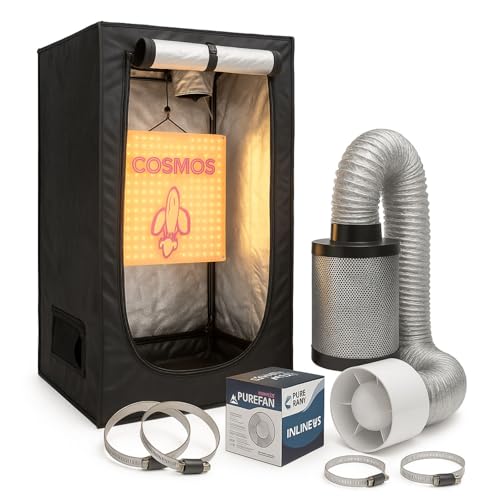 Weedness Grow Box Komplett Set LED 120 Watt Basic 60x60x160 cm - Zuchtzelt Growschrank Growzelt Anbau Indoor Complete Crow von Weedness