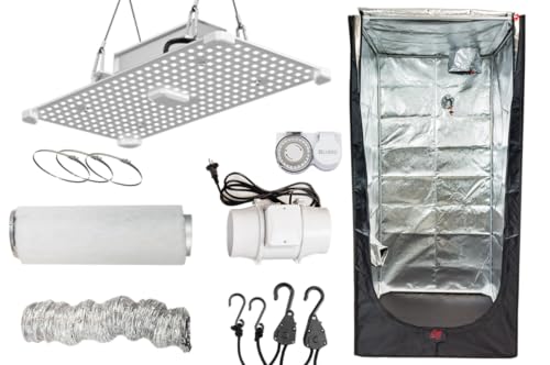 Growbox Komplett Set LED 720 Watt 150x150x200 cm - Mini Klein Homebox Grow-Set Zuchtzelt Growschrank Growzelt Anbau Indoor von Weedness