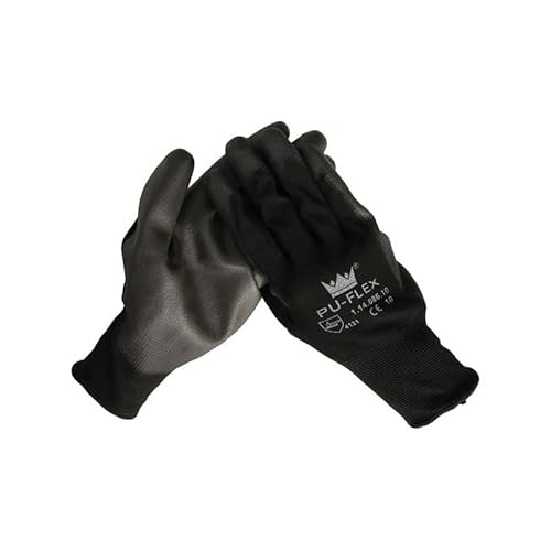 Handschuhe PU-Flex L - Arbeitshandschuhe PU-Beschichtung Reißfest Montagehandschuhe Robust Mehrweg von Weedness