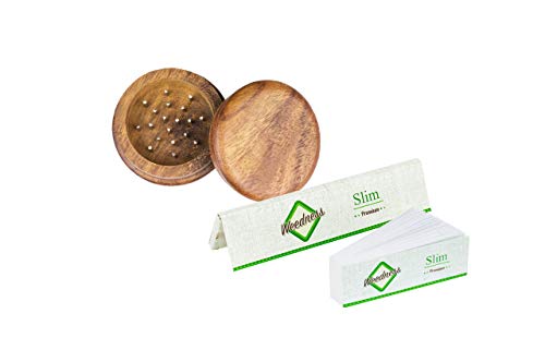 Weedness Holz Grinder Ø 50 mm aus Ebenholz handgefertigt 3-teiliges Set - Cruncher Crusher Wood Mini klein Crunsher Zubehör Kräutermühle Gewürzmühle Weedness Holz Grinder Ø 50 mm aus Ebenholz handgefertigt 3-teiliges Set - Cruncher Crusher Wood Mini klein Crunsher Zubehör Kräutermühle Gewürzmühle von Weedness
