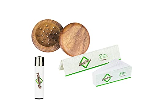 Weedness Holz Grinder Ø 50 mm aus Ebenholz handgefertigt 4-teiliges Set - Cruncher Crusher Wood Mini klein Crunsher Zubehör Kräutermühle Gewürzmühle Weedness Holz Grinder Ø 50 mm aus Ebenholz handgefertigt 4-teiliges Set - Cruncher Crusher Wood Mini klein Crunsher Zubehör Kräutermühle Gewürzmühle von Weedness