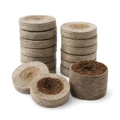 Weedness Jiffy® Torfquelltöpfe 100 STK. für die Anzucht - Kokos Quelltabletten Anzuchterde Blumenerde Aufzucht Kokoserde Aussaaterde Torftablette Tomaten Stecklinge von Weedness
