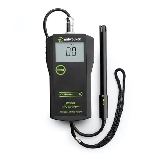 Weedness Mil-waukee EC-Messgerät MW302 - Grow -Messer Pflanzen Indoor Anbau Digital Erde Hydro Wasser Wert Garten Aquarium Leitwertmessgerät Salzmessgerät Leitfähigkeit Tester von Weedness