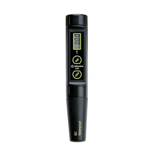 Weedness Milwaukee EC-Messgerät Temperatur EC60 Wasserdicht - Garten Pflanzen Wert Pooltester Teststreifen für Pool Messen Wassertester Digital Aquarium Grow Anbau Indoor von Weedness