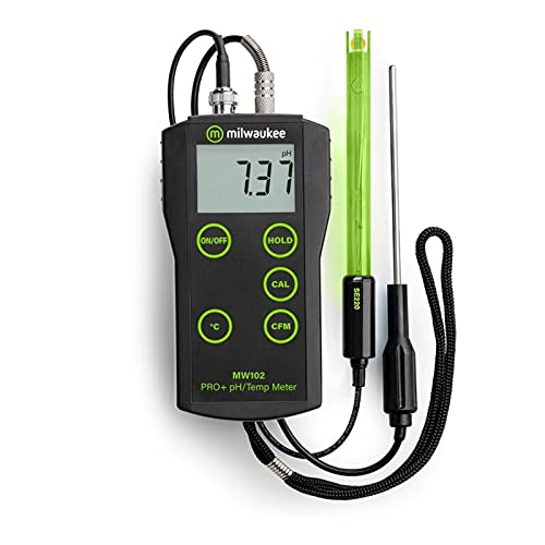 Milwaukee pH Meter MW102 Pro + Temperatur - Garten Pflanzen Wert Pooltester Teststreifen für Pool pH-Meter Messen Wassertester Digital Aquarium Schwimmbad Grow Anbau Indoor von Weedness