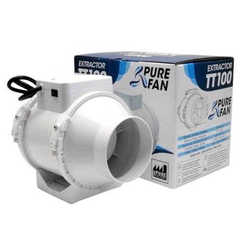 Weedness Grow Abluft 2-stufig 220-280 m³/h 125 mm Anschluss - Lüfter Zu & Ventilator Rohrventilator Growzelt Axial Belüftung von Weedness