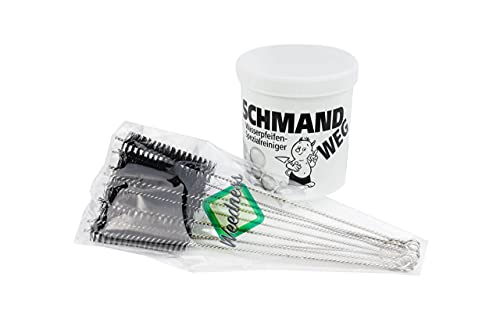 Weedness Bong-Reiniger-Set mit 10 Pfeifenbürsten & Schmand Weg - Pfeifenreiniger Shisha Reinigungsset Wasserpfeife Glaspfeife Pfeifenputzer Reinigung Clean von Weedness