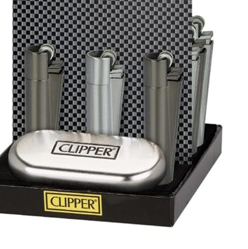 Weedness 1 x Clipper Feuerzeug Carbon Vollmetall Spezial Edition - Limited Clipper Gas Feuerzeug Bong Feuerzeug Pfeifen Feuerzeug Einweg Pfeife von Weedness