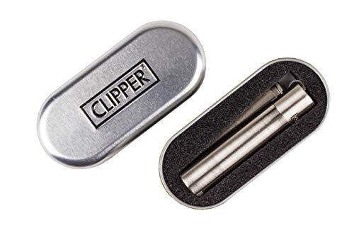 Weedness Clipper Feuerzeug 1 Stück Silber Leaf aus Metall Spezial Edition - Bong Limited Gas Pfeifen Einweg Pfeife Set von Weedness